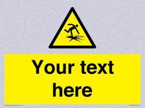 Custom warning thin ice